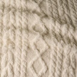 OHS Cable Knit Fleece Duvet Cover Set Warm Reversible Bedding in Cream - Size: Double - thumbnail 5