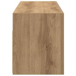Berkfield Home Bathroom Wall Cabinet Artisan Oak 80x25x30 cm Engineered Wood in Brown - Size: 80 x 25 x 30 cm - thumbnail 7