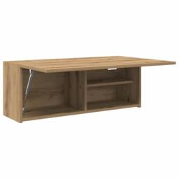 Berkfield Home Bathroom Wall Cabinet Artisan Oak 80x25x30 cm Engineered Wood in Brown - Size: 80 x 25 x 30 cm - thumbnail 6
