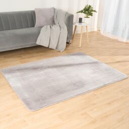 OHS Filled Microplush Rug Large Area Mat Carpet Living Room in Silver - Size: 160 cm x 230 cm - thumbnail 3