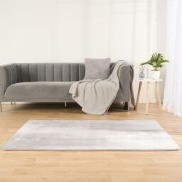 OHS Filled Microplush Rug Large Area Mat Carpet Living Room in Silver - Size: 160 cm x 230 cm - thumbnail 2