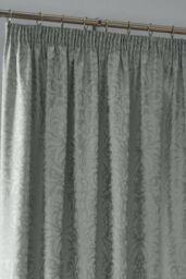 Appletree 'Worcester' Pair of Pencil Pleat Curtains With Tie-Backs in Green - Size: 168 cm width x 183 cm drop - thumbnail 2