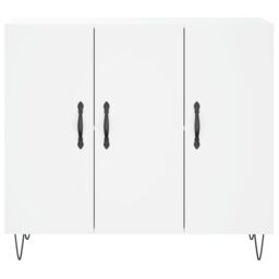 Berkfield Home Sideboard White 90x34x80 cm Engineered Wood - Size: 90 x 34 x 80 cm - thumbnail 6
