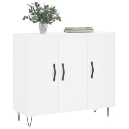 Berkfield Home Sideboard White 90x34x80 cm Engineered Wood - Size: 90 x 34 x 80 cm - thumbnail 3