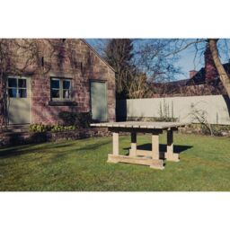 Churnet Valley Garden Furniture Ltd Ergo 8 Seater Square Table - Wood - Partially Assembled in Brown - thumbnail 4