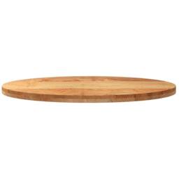 Berkfield Home Table Top Light Brown 100x50x4 cm Solid Wood Oak Oval - Size: 100 x 50 x 4 cm - thumbnail 5