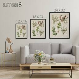 "Artery8 New Zealand Gaultheria Flowering Plant Featon Framed Canvas Wall Art in Beige - Size: W12"" x H16""" - thumbnail 4