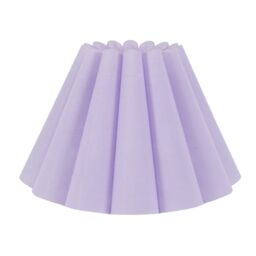 ValueLights Lauren Fabric Pleated Scallop Edge Tapered Lamp Shade with LED Bulb in Lilac - thumbnail 2