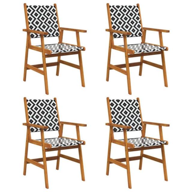 Berkfield Home Garden Chairs 4 pcs Solid Acacia Wood in Brown - image 1
