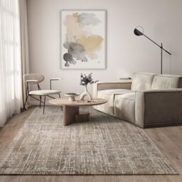 The Rug Shop UK Beige Modern Abstract Luxurious Easy to Clean Latex Back Area Rug - Size: 240 cm x 340 cm - thumbnail 2