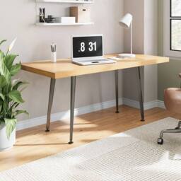 EONLION 1 Set Industrial Steel Table Base in Black - Size: 100 cm - thumbnail 4