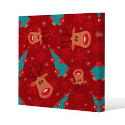 Benjamin Tate Design Reindeer & tree pattern (canvas) / 90 x 90 x 4cm in Natural - Size: 90 x 90 x 4 cm - thumbnail 1
