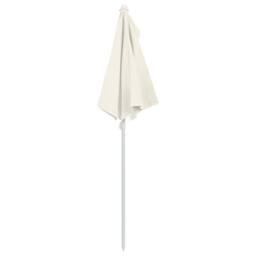 Berkfield Home Durable Garden Half Parasol with Pole 180x90 cm Sand in Beige - thumbnail 6