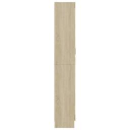 Berkfield Home Vitrine Cabinet Sonoma Oak 82.5x30.5x185.5 cm Engineered Wood in Light Brown - thumbnail 6