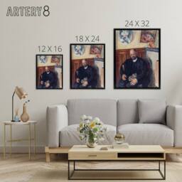 "Artery8 Ambroise Vollard Portrait with a Cat Bonnard Black Framed Canvas Art - Size: W12"" x H16""" - thumbnail 4