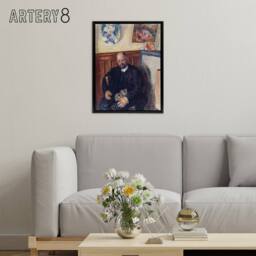 "Artery8 Ambroise Vollard Portrait with a Cat Bonnard Black Framed Canvas Art - Size: W12"" x H16""" - thumbnail 3