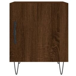 Berkfield Home Bedside Cabinets 2 pcs Brown Oak 40x40x50 cm Engineered Wood - Size: 40 x 40 x 50 cm - thumbnail 6