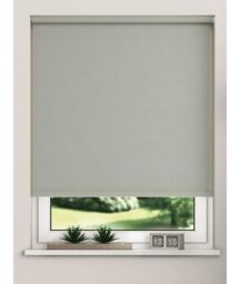 New Edge Blinds Thermal Blackout Roller Blinds 175cm Drop x Width 120cm Light Grey - Size: 160m width x 175 cm drop - thumbnail 1
