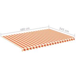 Berkfield Home Replacement Fabric for Awning Yellow & Orange 5x3.5 m - thumbnail 6