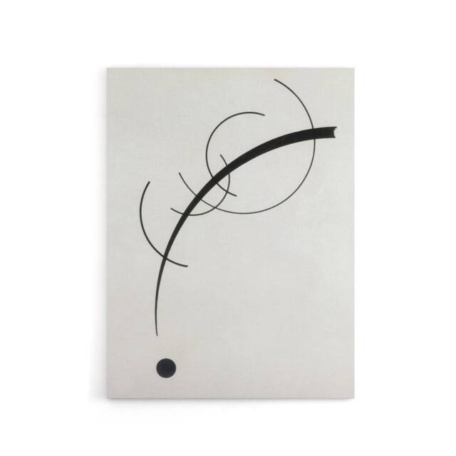 "Artery8 Free Curve to the Point Wassily Kandinsky Canvas Wall Art Print in White - Size: W12"" x H16""" - image 1