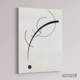 "Artery8 Free Curve to the Point Wassily Kandinsky Canvas Wall Art Print in White - Size: W12"" x H16""" - thumbnail 2