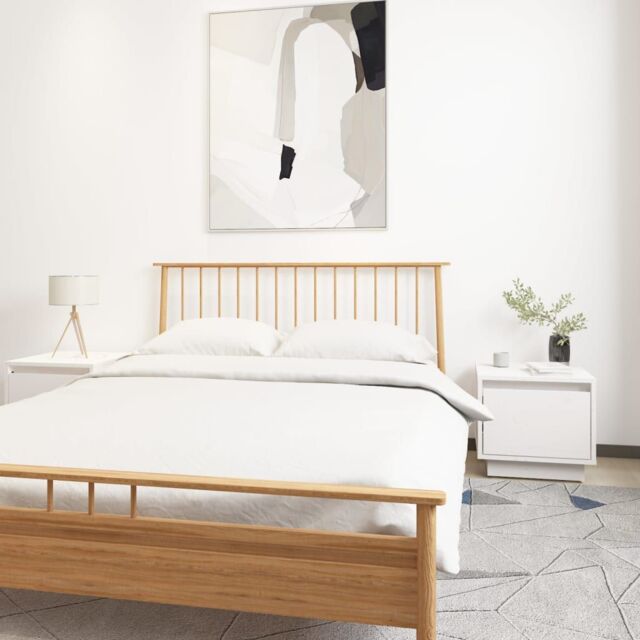 Berkfield Home Bedside Cabinets 2 pcs White 35x34x32 cm Solid Wood Pine - Size: 35 x 34 x 32 cm - image 1