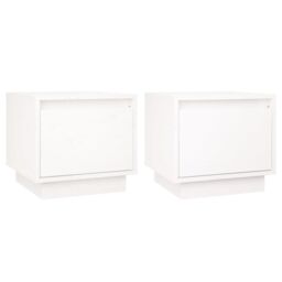 Berkfield Home Bedside Cabinets 2 pcs White 35x34x32 cm Solid Wood Pine - Size: 35 x 34 x 32 cm - thumbnail 2
