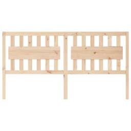 Berkfield Home Bed Headboard 185.5x4x100 cm Solid Wood Pine in Natural - thumbnail 3