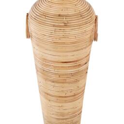 Wyld and Coco Natural Rattan Vase 70cm - Boho Rustic Decor - thumbnail 2
