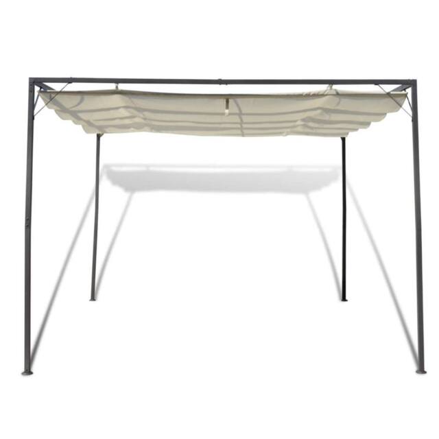 Berkfield Home Suitable Garden Gazebo with Retractable Roof Canopy in Beige - image 1