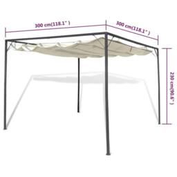 Berkfield Home Suitable Garden Gazebo with Retractable Roof Canopy in Beige - thumbnail 7