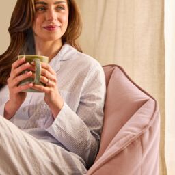 icon Sirena Velvet Accent Bean Bag Chair in Dusty Pink - thumbnail 7