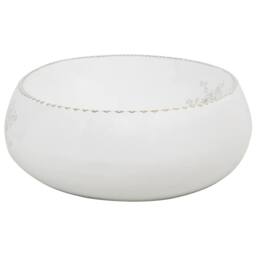 Berkfield Home Countertop Basin White Oval 59x40x15 cm Ceramic - Size: 59 x 40 x 15 cm - thumbnail 5