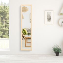Gymax 2 in 1 Full Length Body Mirror Free Standing Dressing Mirror Wall Mounted in Natural - thumbnail 5