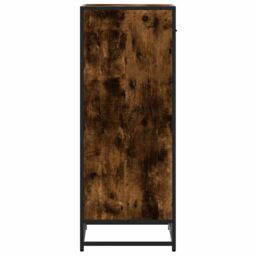 Berkfield Home Shoe Rack Smoked Oak 48x38x97.5 cm Engineered Wood in Brown - thumbnail 6