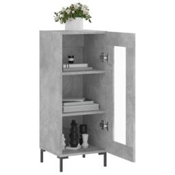 Berkfield Home Sideboard Concrete Grey 34.5x34x90 cm Engineered Wood - thumbnail 4