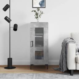 Berkfield Home Sideboard Concrete Grey 34.5x34x90 cm Engineered Wood - thumbnail 2
