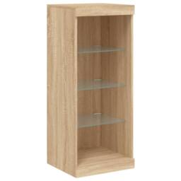 Berkfield Home Sideboards with LED Lights 3 pcs Sonoma Oak Engineered Wood in Light Tan - thumbnail 8