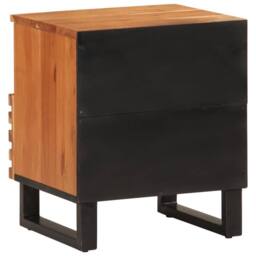 Berkfield Home Decorative Bedside Cabinet 40x33x46 cm Solid Wood Acacia in Brown - Size: 40 x 33 x 46 cm - thumbnail 5