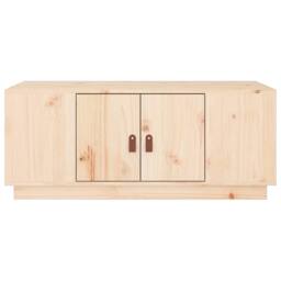 Berkfield Home Coffee Table 100x50x41 cm Solid Wood Pine in Natural - Size: 100 x 50 x 41 cm - thumbnail 6