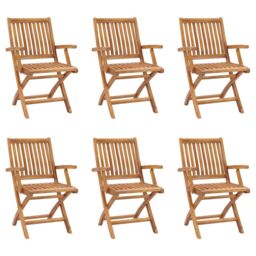 Berkfield Home 7 Piece Garden Dining Set Solid Teak Wood in Brown - thumbnail 4