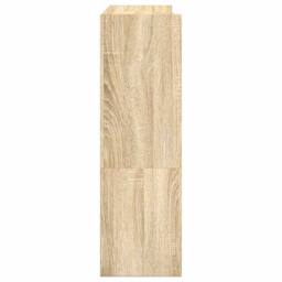 Berkfield Home Shoe Rack Sonoma Oak 80x25x81 cm Engineered Wood in Light Oak - Size: 80 x 25 x 81 cm - thumbnail 5