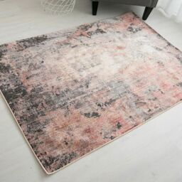 The Rug Shop UK Pink Traditional Abstract Polypropylene Easy To Clean Rug - Size: 200 cm x 290 cm