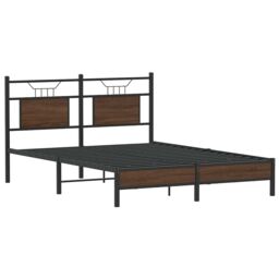 Berkfield Home Bed Frame without Mattress Brown Oak 150x200 cm King Size Engineered Wood - thumbnail 3