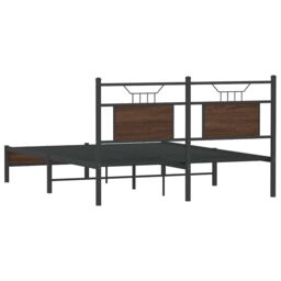 Berkfield Home Bed Frame without Mattress Brown Oak 150x200 cm King Size Engineered Wood - thumbnail 8