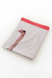 Deyongs Quick Drying Cotton Beach Towel Ostrich Printed Velour 75x150cm - 1846 - Size: 75x150 cm - thumbnail 2