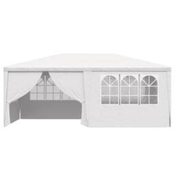 Berkfield Home Professional Party Tent with Side Walls 4x6 m White 90 g/m? - thumbnail 4