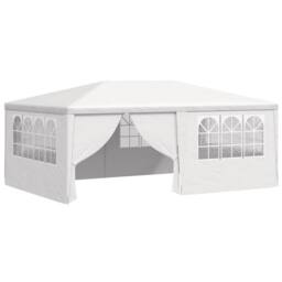 Berkfield Home Professional Party Tent with Side Walls 4x6 m White 90 g/m? - thumbnail 3