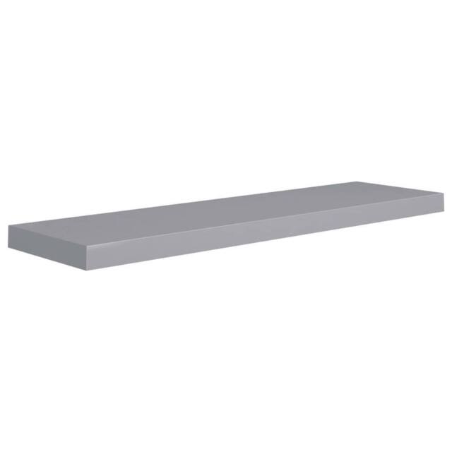 Berkfield Home Durable Floating Wall Shelves 4 pcs Grey 90x23.5x3.8 cm MDF - image 1