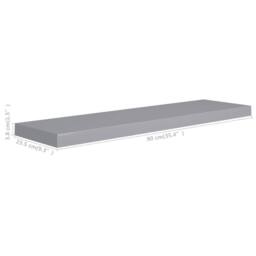 Berkfield Home Durable Floating Wall Shelves 4 pcs Grey 90x23.5x3.8 cm MDF - thumbnail 8